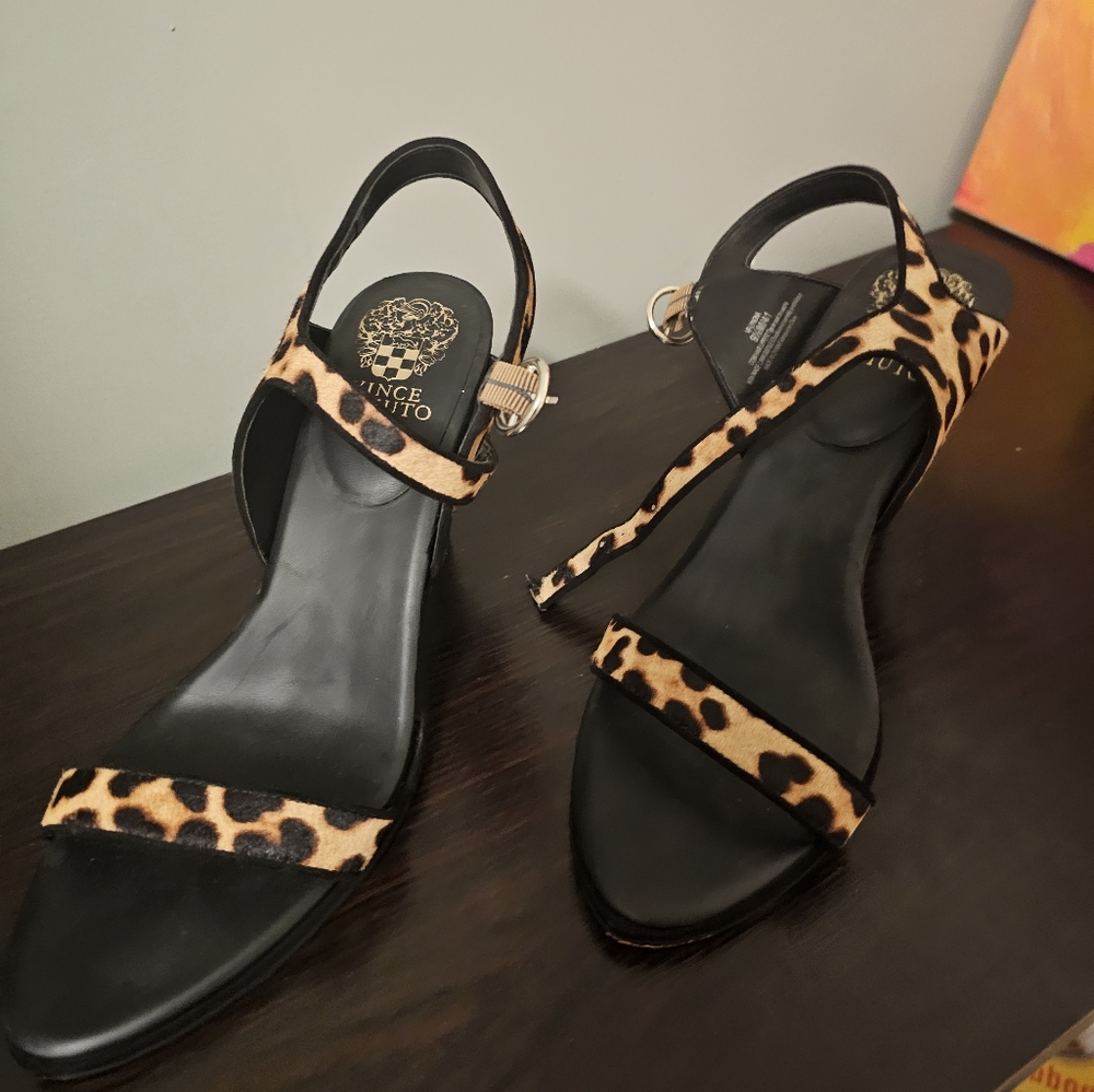 Vince Cumuto Animal Print Sandal